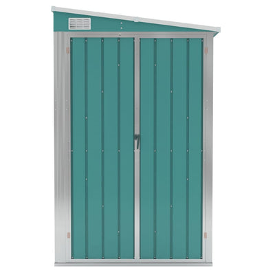 Wall-mounted Garden Shed Green 118x194x178 cm Galvanised Steel