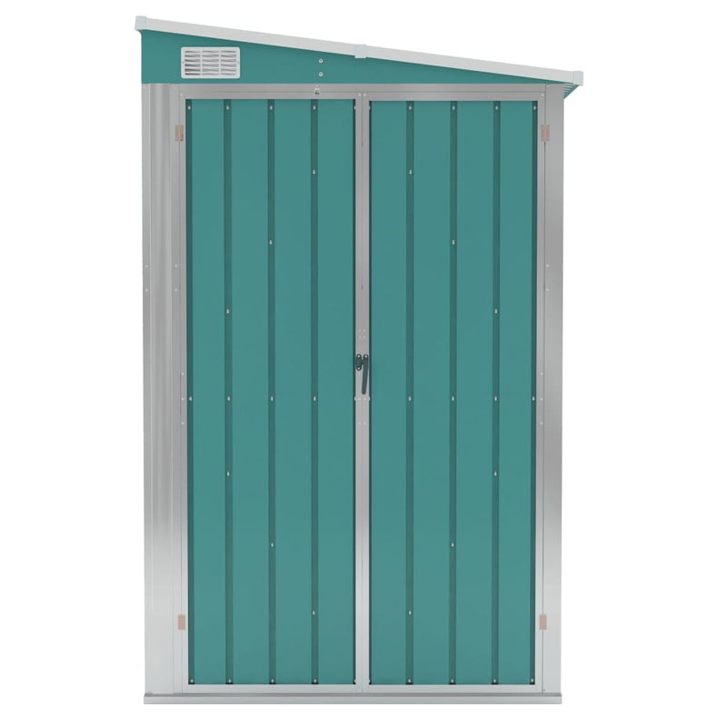 Wall-mounted Garden Shed Green 118x288x178 cm Galvanised Steel