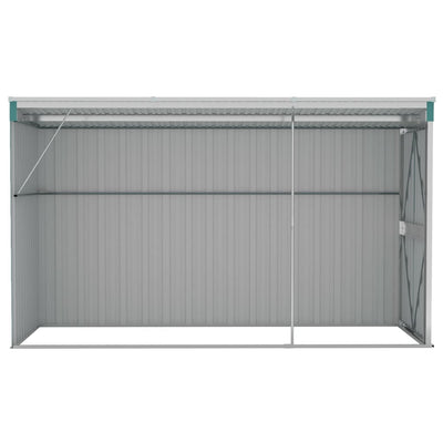 Wall-mounted Garden Shed Green 118x288x178 cm Galvanised Steel