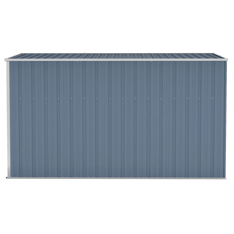 Wall-mounted Garden Shed Grey 118x288x178 cm Galvanised Steel