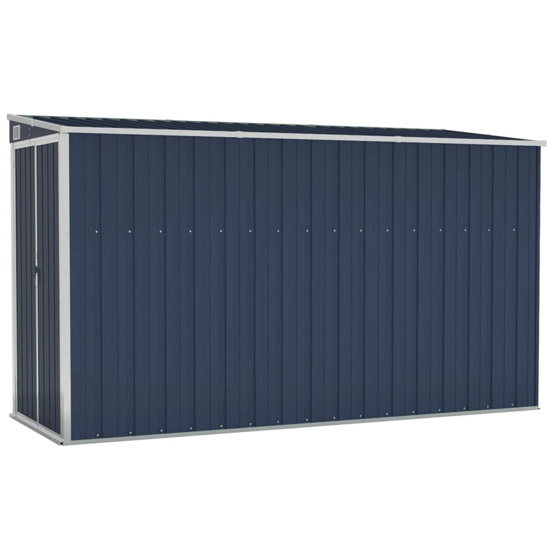 Wall-mounted Garden Shed Anthracite 118x288x178 cm Steel