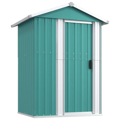 Garden Shed Green 126x97.5x177 cm Galvanised Steel