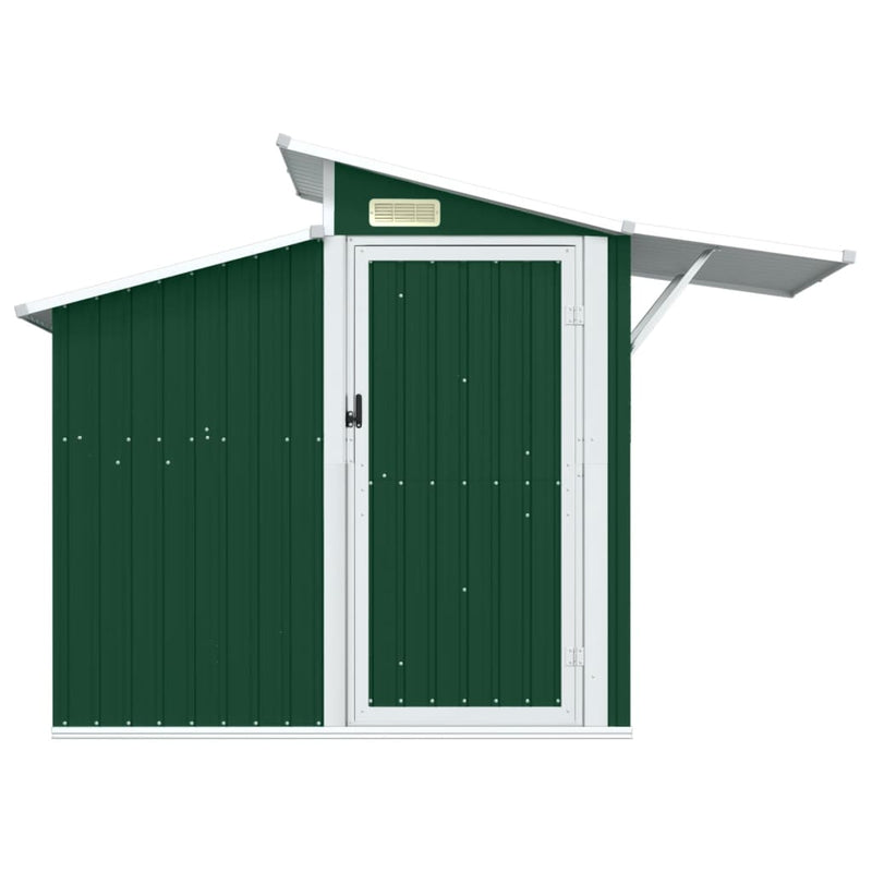 Garden Shed Green 270x130x208.5 cm Galvanised Steel