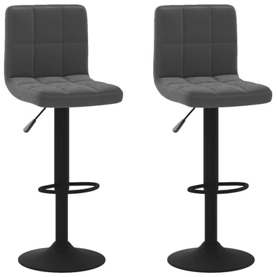 Bar Stools 2 pcs Black Velvet