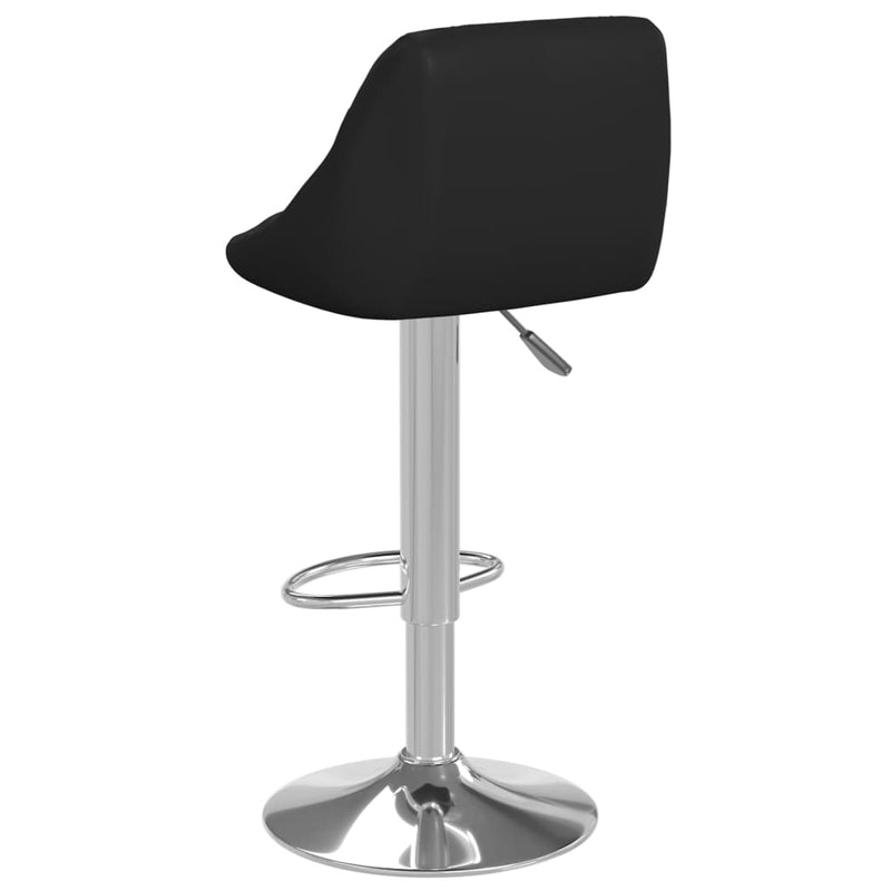 Bar Stools 2 pcs Black Faux Leather