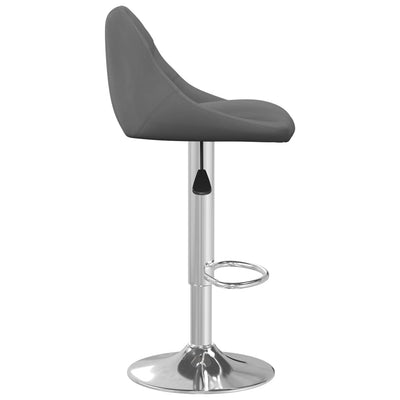 Bar Stool 2 Pcs Dark Grey Velvet