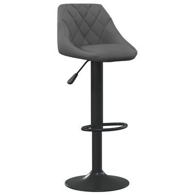 Bar Stools 2 pcs Dark Grey Velvet