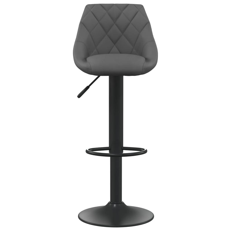 Bar Stools 2 pcs Dark Grey Velvet