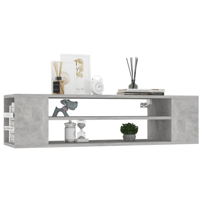 Hanging TV Cabinet Concrete Grey 100x30x26.5 cm Engineered Wood