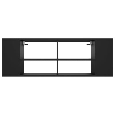 Wall-Mounted TV Cabinet Black 102x35x35 cm Engineered Wood