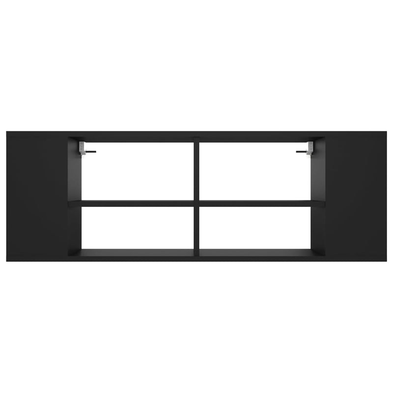 Wall-Mounted TV Cabinet Black 102x35x35 cm Engineered Wood