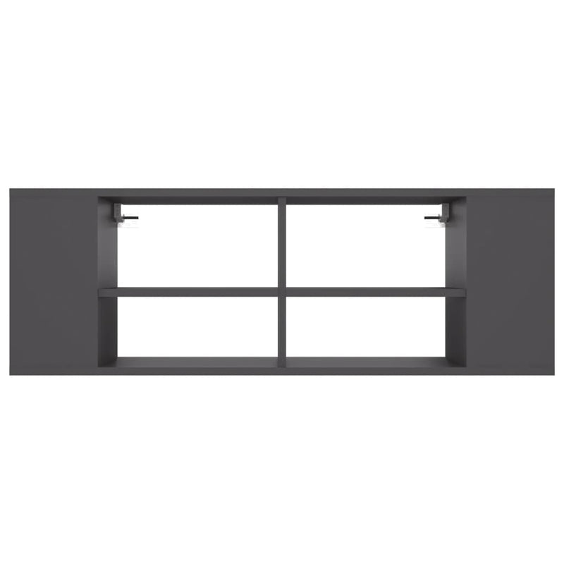 Wall-Mounted TV Cabinet Grey 102x35x35 cm Engineered Wood