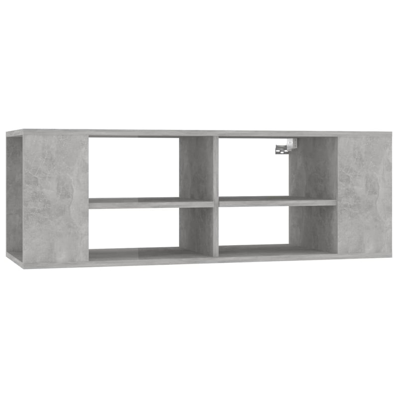 Wall-Mounted TV Cabinet Concrete Grey 102x35x35 cm Engineered Wood