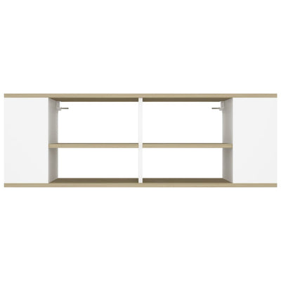 Wall-Mounted TV Cabinet White&Sonoma Oak 102x35x35cm Engineered Wood