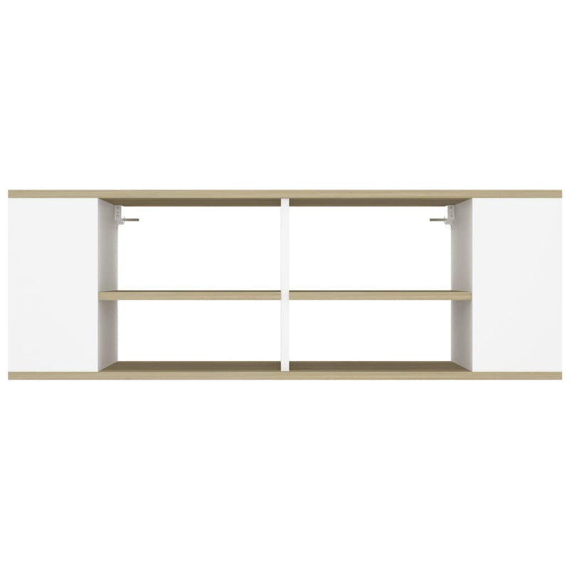 Wall-Mounted TV Cabinet White&Sonoma Oak 102x35x35cm Engineered Wood