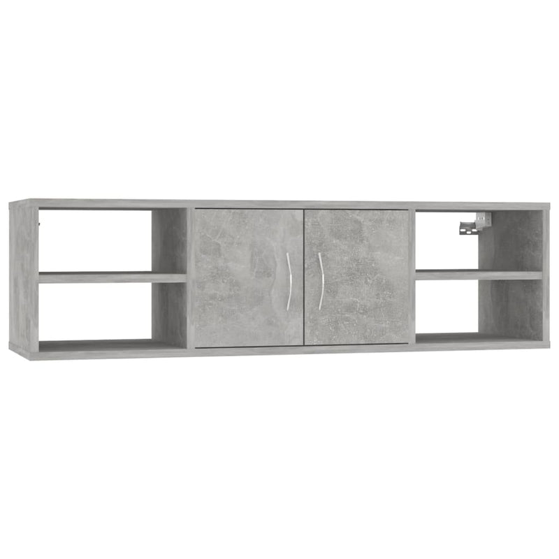 Wall Shelf Concrete Grey 102x30x29 cm Engineered Wood