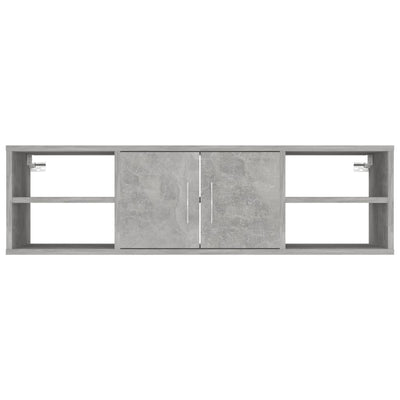 Wall Shelf Concrete Grey 102x30x29 cm Engineered Wood