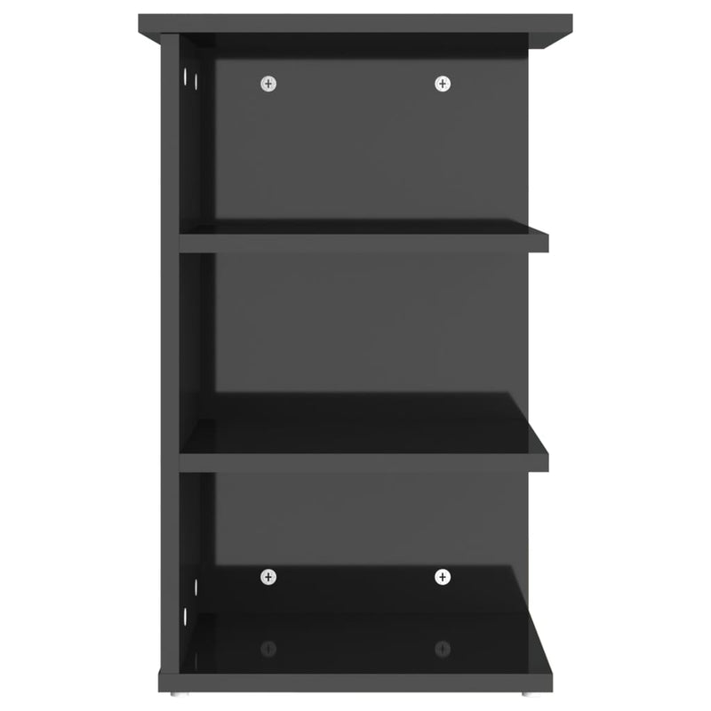 Side Cabinet High Gloss Black 35x35x55 cm Engineered Wood