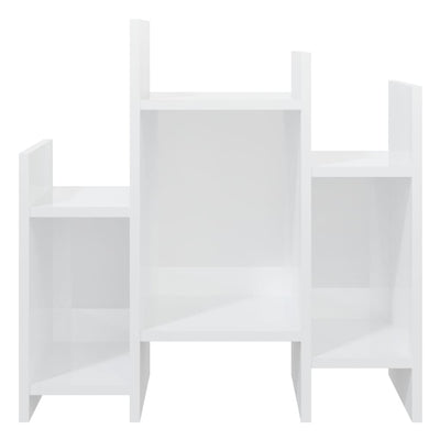 Side Cabinet High Gloss White 60x26x60 cm Engineered Wood