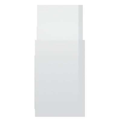 Side Cabinet High Gloss White 60x26x60 cm Engineered Wood