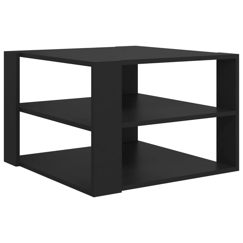 Coffee Table Black 60x60x40 cm Engineered Wood