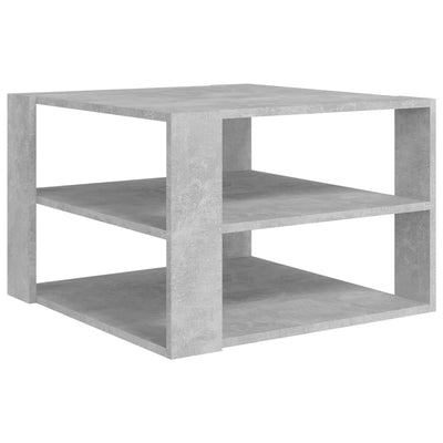 Coffee Table Concrete Grey 60x60x40 cm Engineered Wood