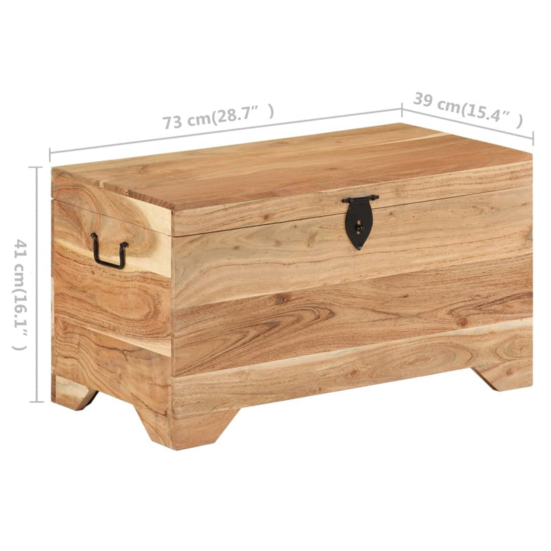 Storage Chest Solid Acacia Wood