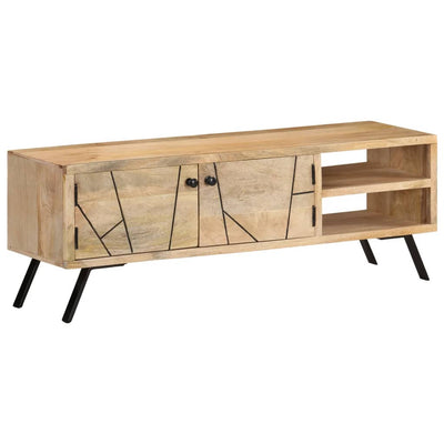 TV Cabinet 110x30x40 cm Solid Mango Wood