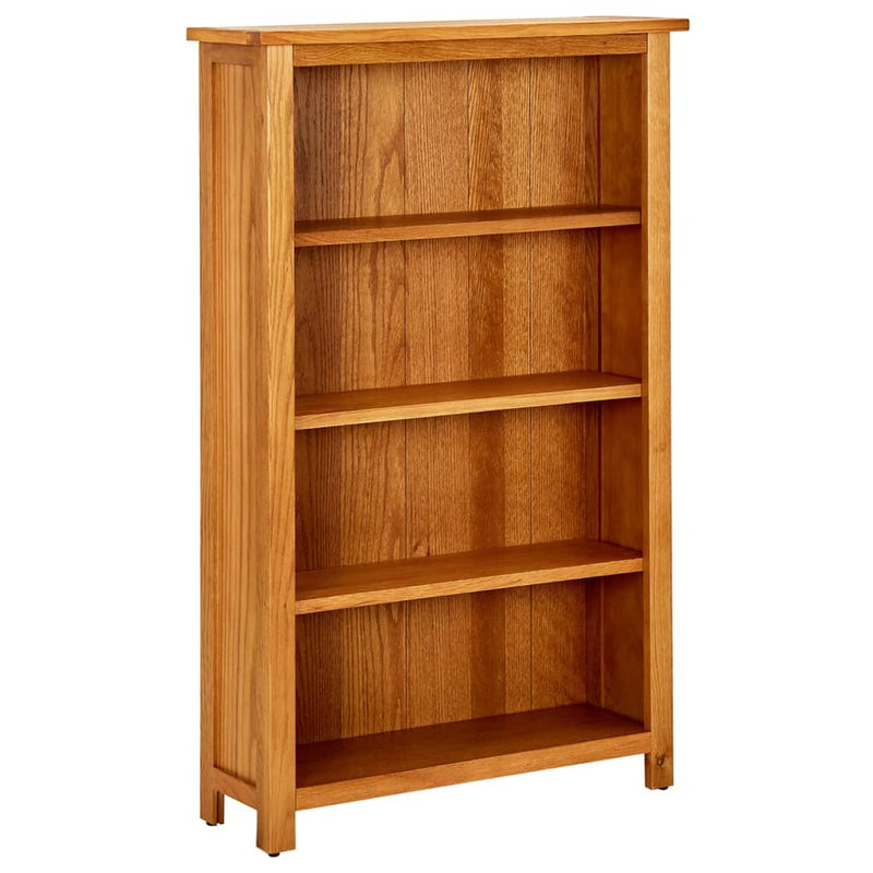 4-Tier Bookcase 70x22x110 cm Solid Oak Wood