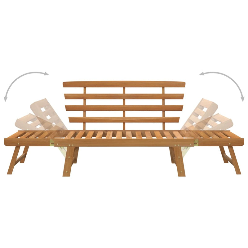 Garden Bench 2-in-1 190 cm Solid Acacia Wood