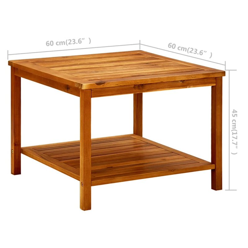 Coffee Table 60x60x45 cm Solid Acacia Wood