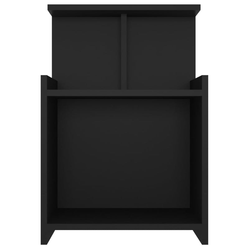 Bed Cabinets 2 pcs Black 40x35x60 cm Engineered Wood