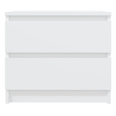 Bed Cabinet White 50x39x43.5 cm Engineered Wood