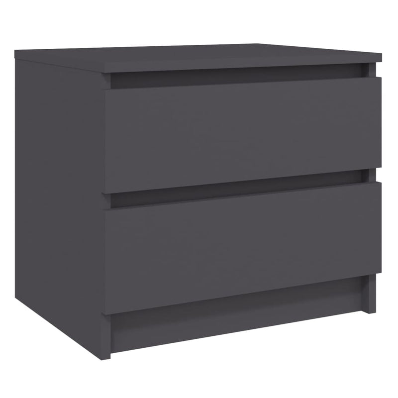 Bed Cabinets 2 pcs Grey 50x39x43.5 cm Engineered Wood