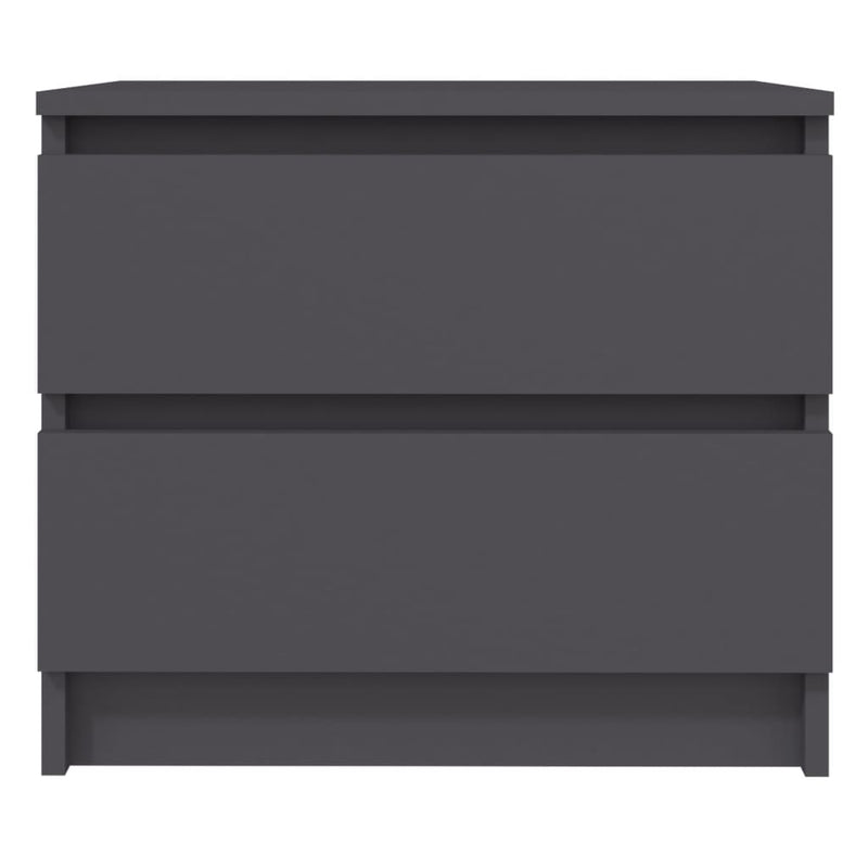 Bed Cabinets 2 pcs Grey 50x39x43.5 cm Engineered Wood