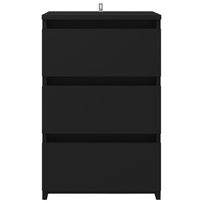 Bed Cabinets 2 pcs Black 40x35x62.5 cm Engineered Wood