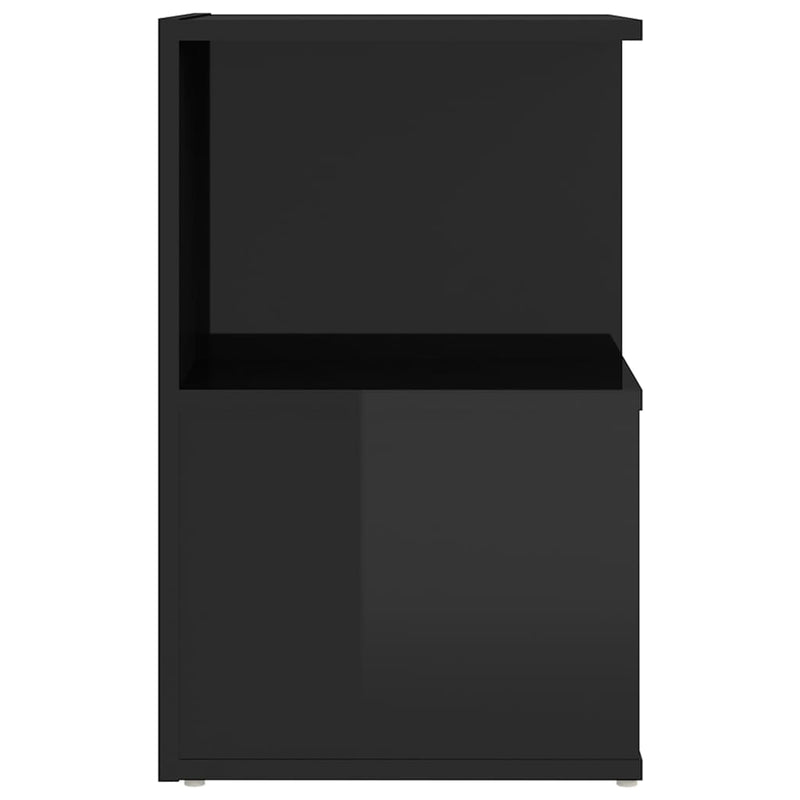 Bedside Cabinet High Gloss Black 35x35x55 cm Engineered Wood