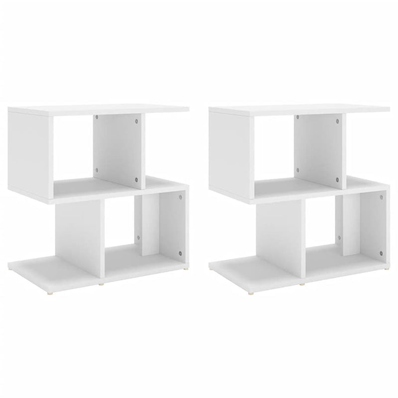 Bedside Cabinets 2 pcs White 50x30x51.5 cm Engineered Wood