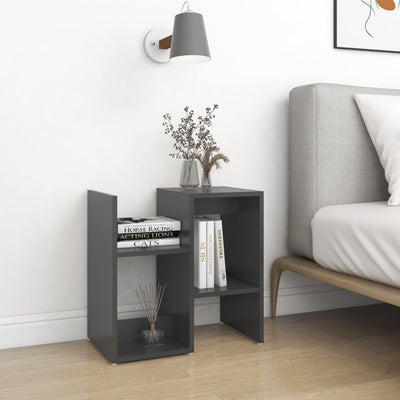 Bedside Cabinet Grey 50x30x51.5 cm Engineered Wood