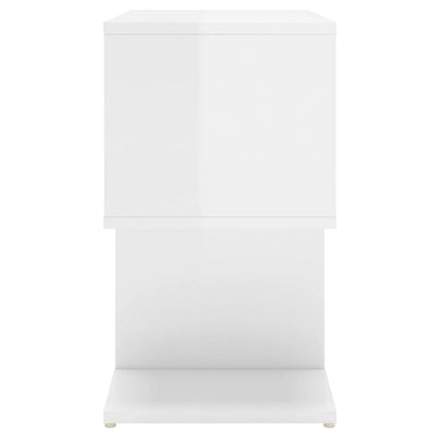 Bedside Cabinets 2 pcs High Gloss White 50x30x51.5 cm Engineered Wood