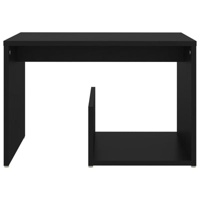 Side Table Black 59x36x38 cm Engineered Wood