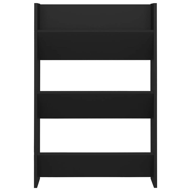 Wall Shoe Cabinets 2 pcs Black 60x18x90 cm Engineered Wood