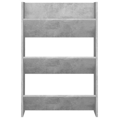 Wall Shoe Cabinet Concrete Grey 60x18x90 cm Engineered Wood