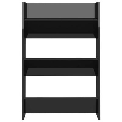 Wall Shoe Cabinet High Gloss Black 60x18x90 cm Engineered Wood