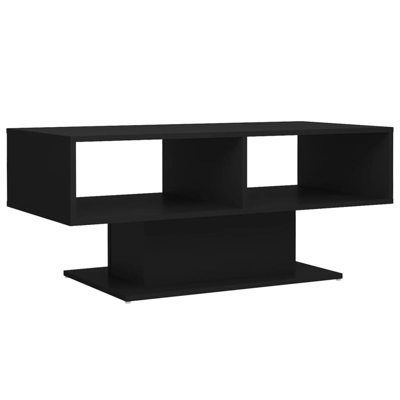 Coffee Table Black 103.5x50x44.5 cm Engineered Wood