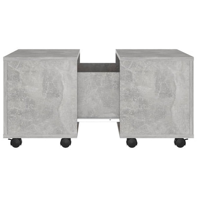 Coffee Table Concrete Grey 60x60x38 cm Engineered Wood