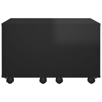 Coffee Table High Gloss Black 60x60x38 cm Engineered Wood