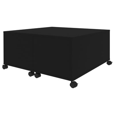 Coffee Table Black 75x75x38 cm Engineered Wood