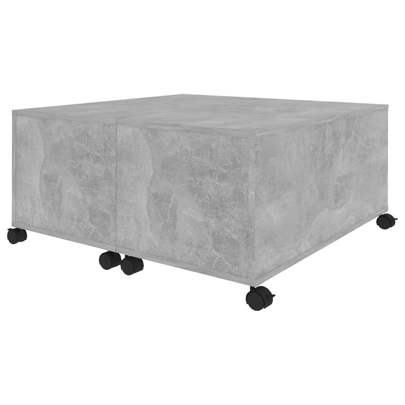 Coffee Table Concrete Grey 75x75x38 cm Engineered Wood