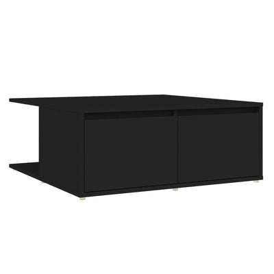 Coffee Table Black 80x80x31 cm Engineered Wood